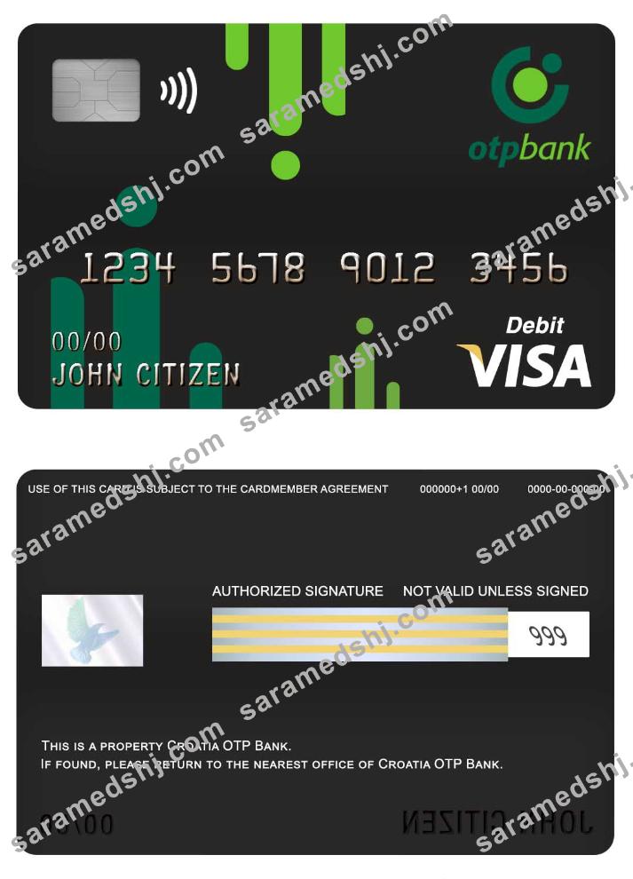 Croatia OTP bank visa debit card